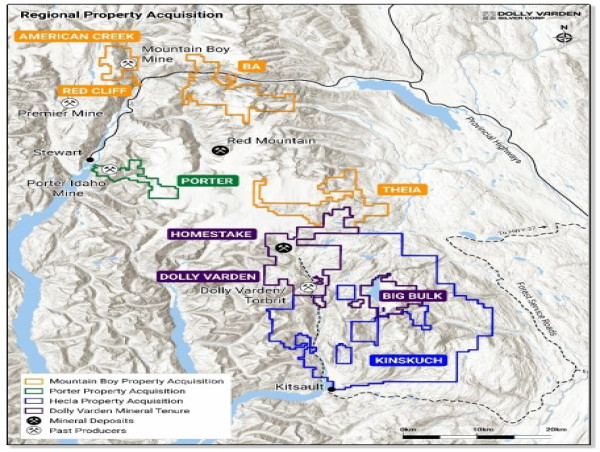 Dolly Varden Announces Issuance of Common Shares for Acquisition of Porter Project