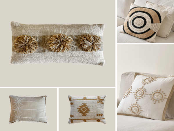 Handcrafted Boho Cushions and Poufs Collection by Home and Soul Furniture