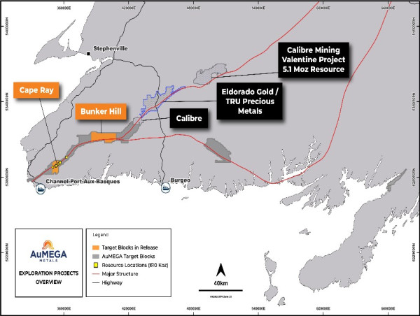 AuMEGA Metals Commences Diamond Drilling at Cape Ray and Announces Partial Diamond Drill Results from Bunker Hill