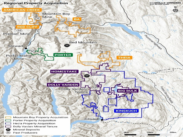 Dolly Varden Announces Closing of the Acquisition of Hecla's Kinskuch Property