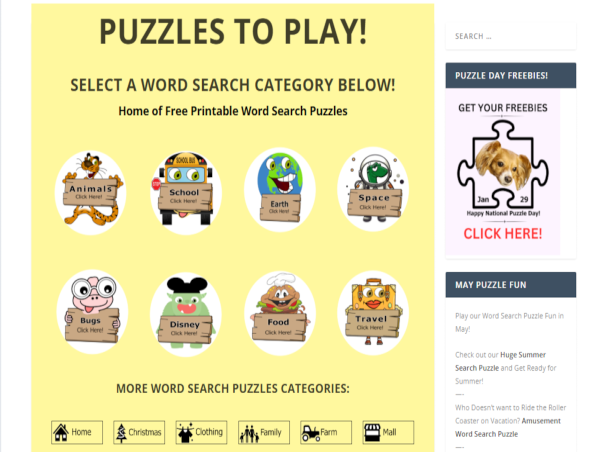 Puzzles to Play Adds 450 New Word Search Puzzles to Download and Play