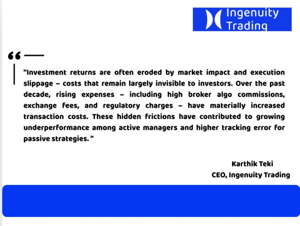  Ingenuity Trading Welcomes Nikhil Sudan as Operating Partner to Deliver Impact for Institutional Investor Clients 