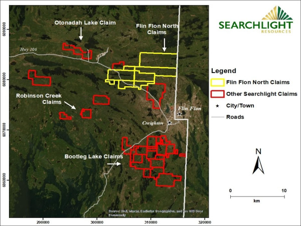 Searchlight Assigns Flin Flon North Project to Canadian Gold Corp.