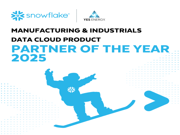  Yes Energy Named Snowflake Manufacturing & Industrials Data Cloud Product Partner of the Year for Second Year in a Row 