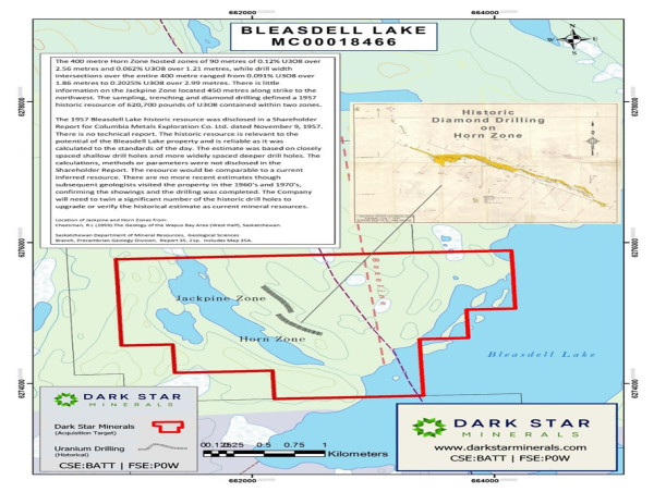 Dark Star Commences Data Compilation On Historical Bleasdell Uranium Deposit In Preparation for 2025 Exploration Program