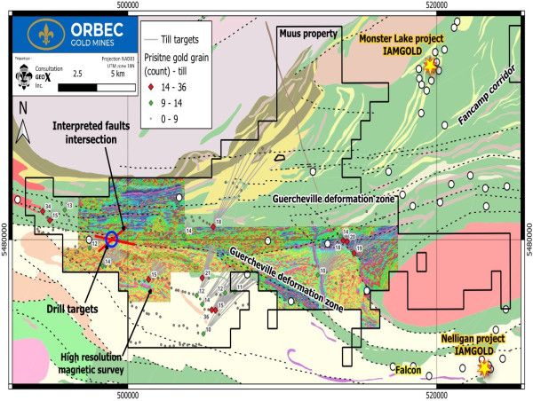 Mines d'Or Orbec Inc. annonce le début d'un programme de forage entièrement financé sur la propriété Muus, au Québec