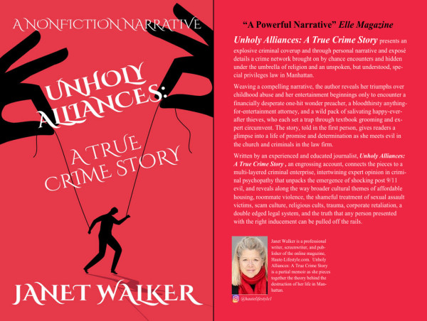  Janet Walker, Screenwriter, Publisher, and Author, Announces the Release of 'Unholy Alliances: A True Crime Story' 