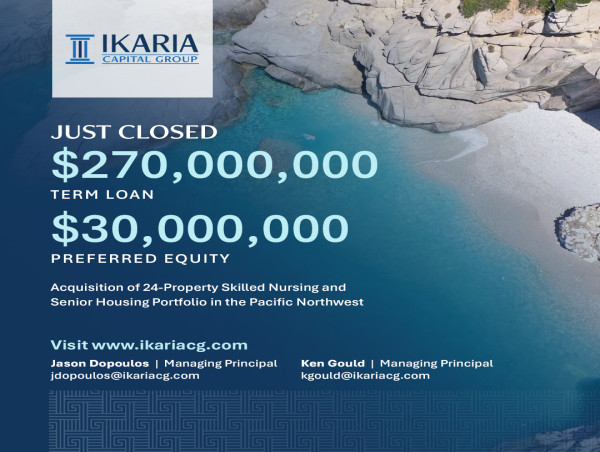 Ikaria Capital Closes $270M Loan, $30M Preferred Equity for 24-Property Senior Care Acquisition in Pacific Northwest