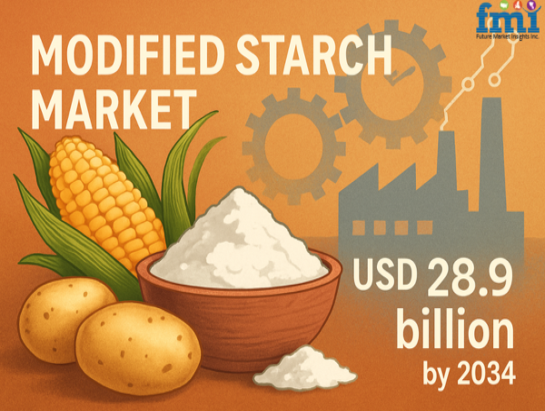  Modified Starch Market to Hit USD 28.9 Billion by 2034, Driven by Functional Demand Across Diverse Industries 