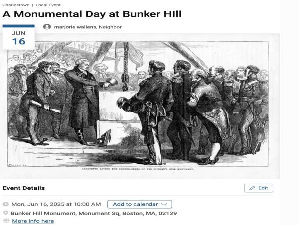  Boston to mark 200 years of Bunker Hill Monument and 250 Years of American Valor with Historic Two Day Celebration 