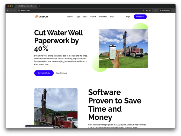  DrillerDB Announces Public Release of Its Water Well Drilling Software Platform 