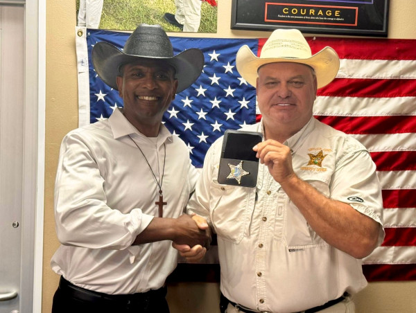  Jack Brewer Sworn In as Deputy Sheriff in Taylor County, Following 15th Jack Brewer Foundation Relief Distribution Event 