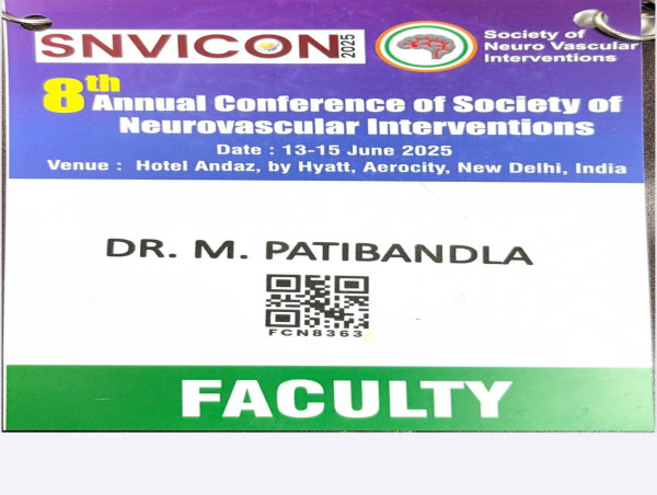  Dr. Mohana Rao presented at SNVICON 2025 for Groundbreaking Treatment of Giant Brain Aneurysm 