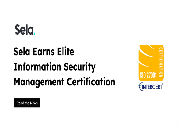  Sela Cloud Achieves ISO 27001:2022 Certification 