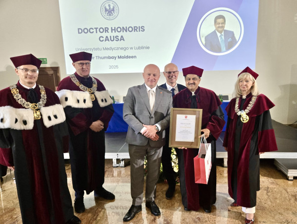  Dr. Thumbay Moideen Honored with 5th Honorary Doctorate by University of Lublin, Poland 