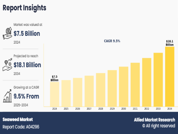  Seaweed Market Worth Observing Growth Rate of 9.5% from 2025 to 2034 | Annie Chun's, Inc., Brandt, Inc., Cargill 
