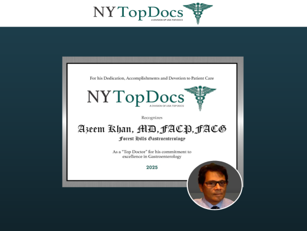  NY Top Docs Honors Dr. Azeem Khan as a 2025 Top Doctor 