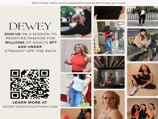  DEWEY LAUNCHES CROWDFUNDING CAMPAIGN TO REDEFINE FASHION FOR WOMEN 5FT AND UNDER 