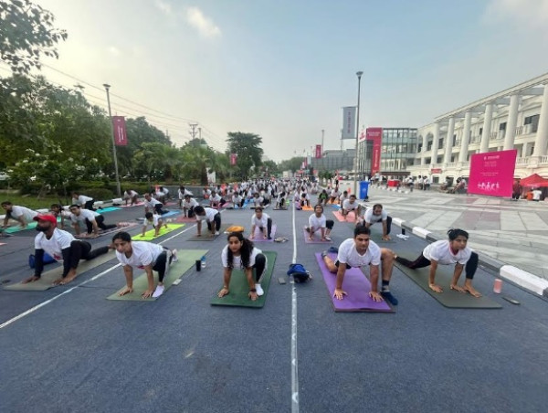  Group 108 Organizes - International Yoga Day Glows at Walkway 108 