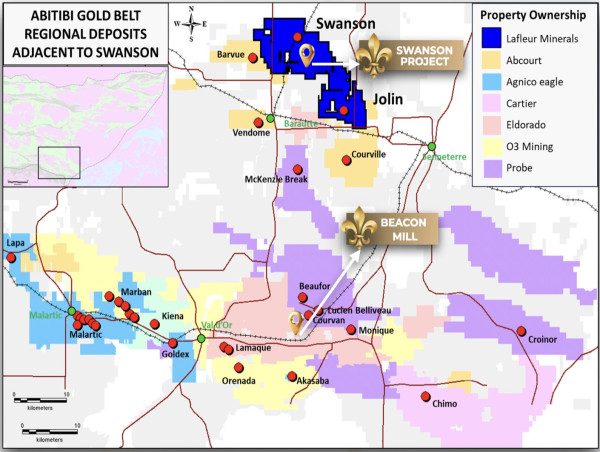 LaFleur Minerals Advancing Restart of Beacon Gold Mill and Bulk Sample for Swanson Gold Project