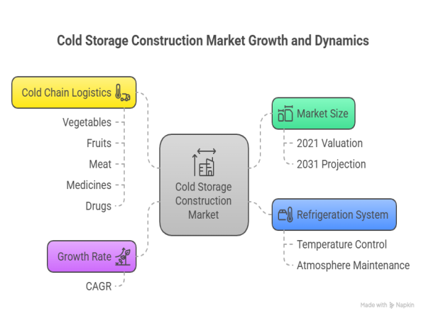  Cold Storage Construction Market: Size, Share, Trends & Competitive Landscape, $9.1B in 2021 to $26.2B by 2031 