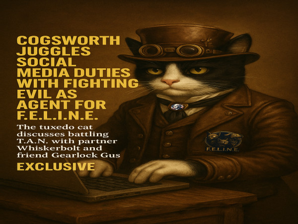  Cogsworth Balances George Magazine Social Media Role While Battling Global Villainy 