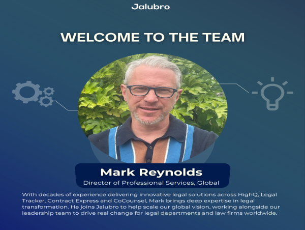  Jalubro Appoints Mark Reynolds as Global Director of Professional Services to Accelerate Growth 