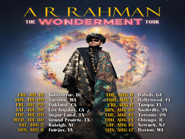 A.R. Rahman Unveils Star-Studded Lineup for 'The Wonderment Tour' 2025