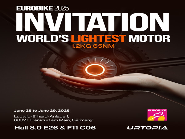 Urtopia to Showcase 1.2 kg / 65 Nm Motor at Eurobike 2025