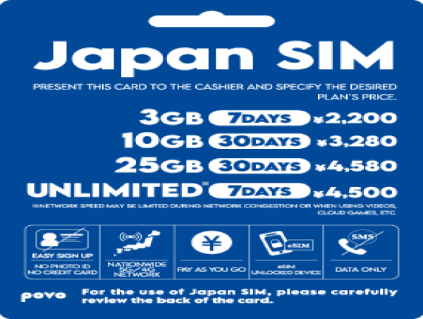  povo Launches 'povo2.0 Japan SIM' eSIM for International Visitors—Get Connected in 3 Minutes at Lawson Stores Nationwide 