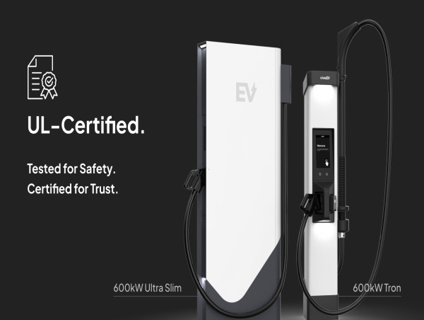  viveEV’s 600kW Ultra Slim and Tron DC Chargers Are Now UL-Certified for U.S. Safety Compliance 