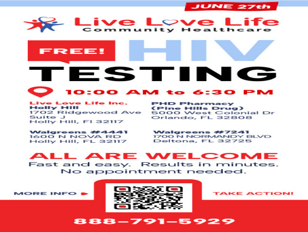  Live Love Life Hosts Largest National HIV Testing Day Event Across Central and Northeast Florida 