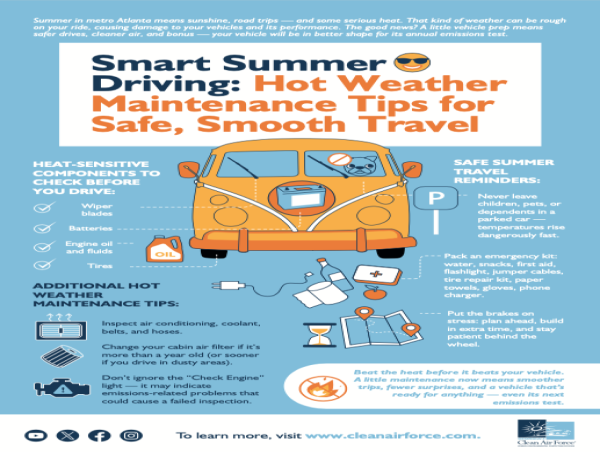  Smart Summer Driving: Hot Weather Maintenance Tips for Safe, Smooth Travel 