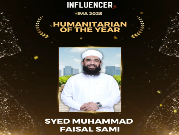  Syed Muhammad Faisal Sami Honored as ‘Humanitarian of the Year’ at Influencer Magazine Awards 2025 