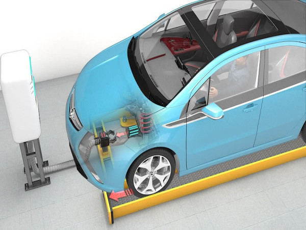 Newly Patented Electric Vehicle Automatic Charging Station: No More Plugging In The Electric Vehicle to Charge