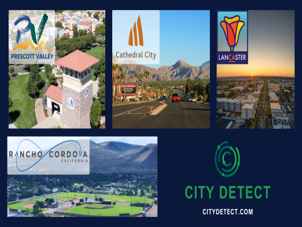 City Detect Expands West: Welcomes Lancaster, Rancho Cordova, Prescott Valley, and Cathedral City as Newest Clients