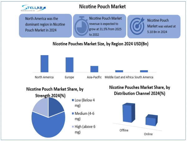 Nicotine Pouch Market To Reach USD 45.60 Billion by 2032, Expected to Grow at a CAGR of 31.5% From 2025 To 2032