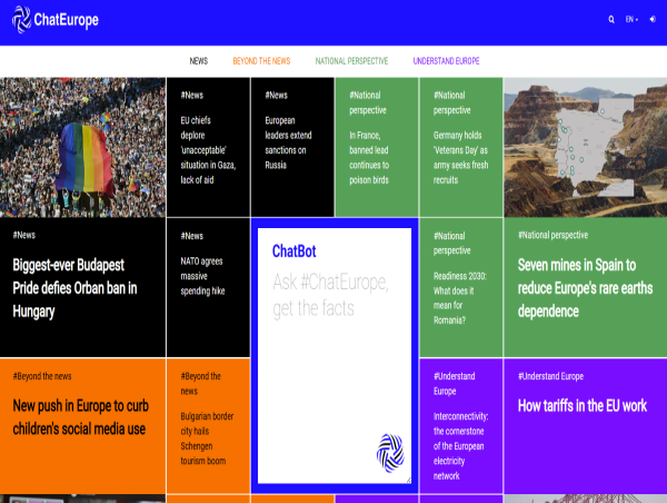 ChatEurope, the first chatbot dedicated to European news 