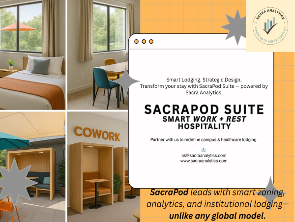  SacraPod Suites Launches Modular AI-Powered 'Work + Rest' Hospitality Model Across the U.S. 