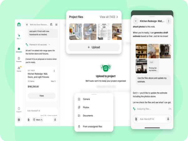 Handoff Launches New AI Agent for Instant Construction Estimating from Drawings, Photos, and More