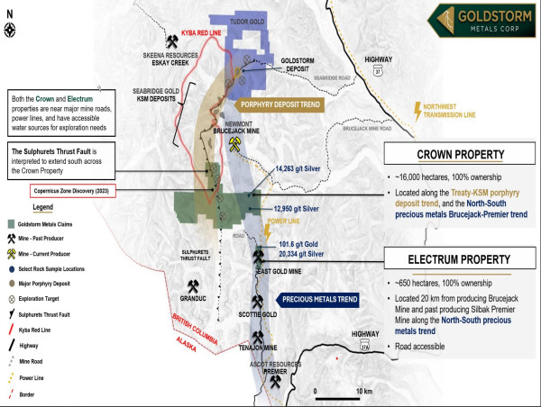Goldstorm Metals Initiates 2025 Exploration Program Targeting the Copernicus Zone on the Crown Property, Located in the Golden Triangle of British Columbia