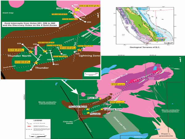 Tower Hits High-Grade 23.63 g/t Gold over 6.02 m Near Surface in Hole 060 at Blue Sky, 70 m NE of Hole 055, Underscoring the Potential of the Durand Diorite to Host a Substantial Gold Deposit