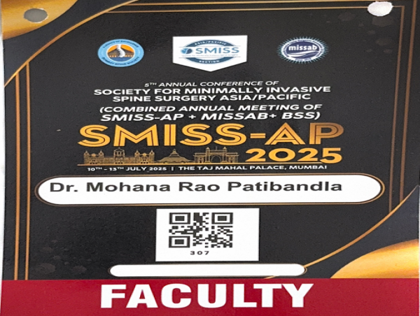 Dr. Mohana Rao Patibandla, Best Neurosurgeon in India, Shines as Faculty Speaker at SMISS-AP 2025 Conference in Mumbai