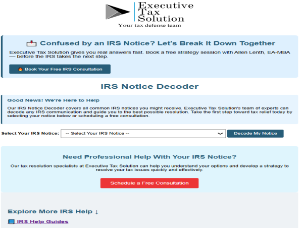  Popular IRS Notice Decoder Tool Launches Standalone Website After Overwhelming Demand 