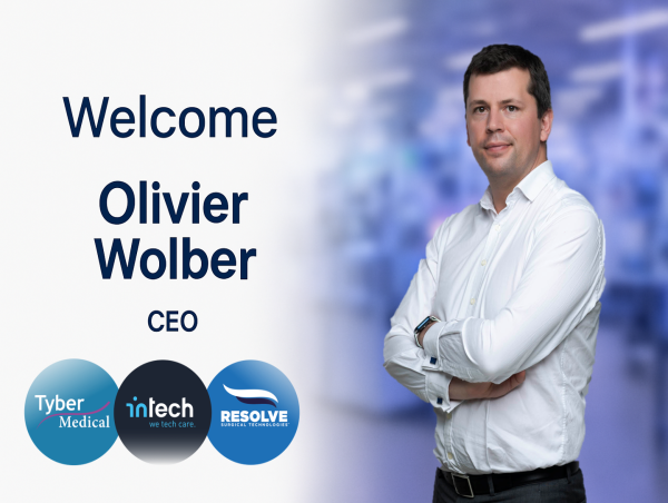 Olivier Wolber Appointed CEO to Drive the Evolution of Intech, Resolve, & Tyber into a Global MedTech Partner