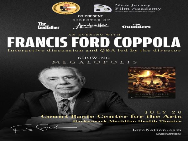 Academy Award Winner Francis Ford Coppola to Bring Exclusive Experience to Count Basie Center for the Arts