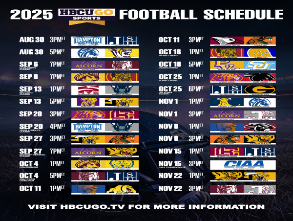 ALLEN MEDIA GROUP’S 'HBCU GO' ANNOUNCES 26-GAME LINEUP FOR 2025 FOOTBALL SEASON
