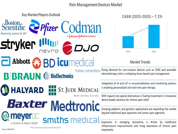  Chronic Pain and Digital Health Drive Pain Management Devices Market, Set for 7.2% CAGR Growth Through 2035 