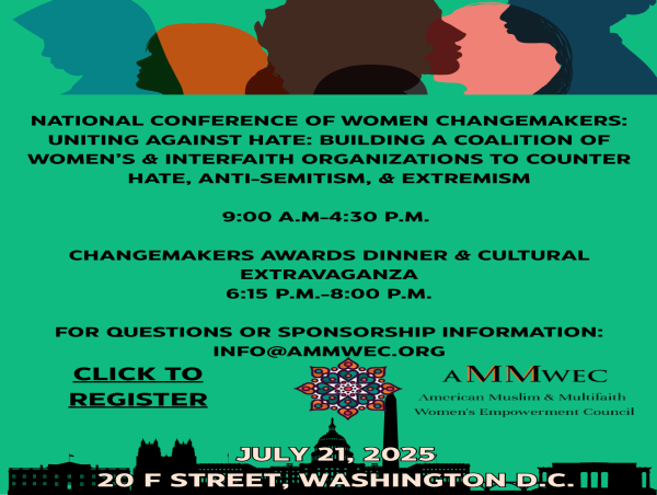 AMMWEC To Host National Changemakers Conference to Combat Antisemitism, Hate and Extremism July 21 in Washington D.C.