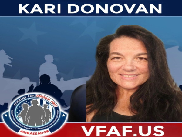 Kari Donovan, of North Carolina, appointed VFAF National Ambassador said Christi Tasker Veterans for America First